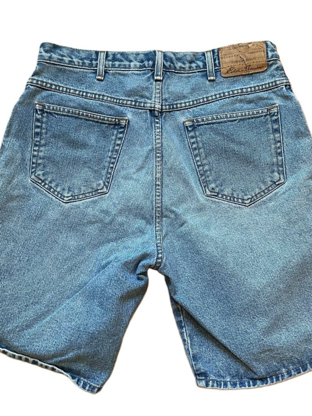 Eddie Bauer Outdoor Outfitter Mens Denim Blue Jean Medium Wash Shorts Size 34 - Picture 2 of 14